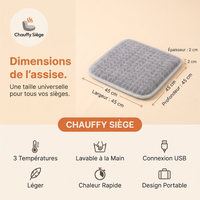 Chauffy Siège Solo - dimensions
